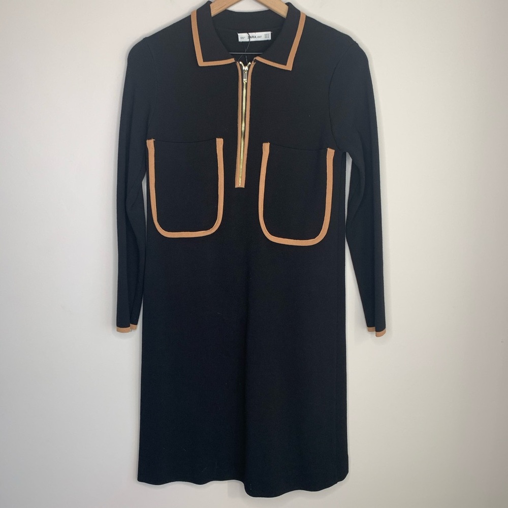 CBK Style Zara Knit Two Tone Collard Dress